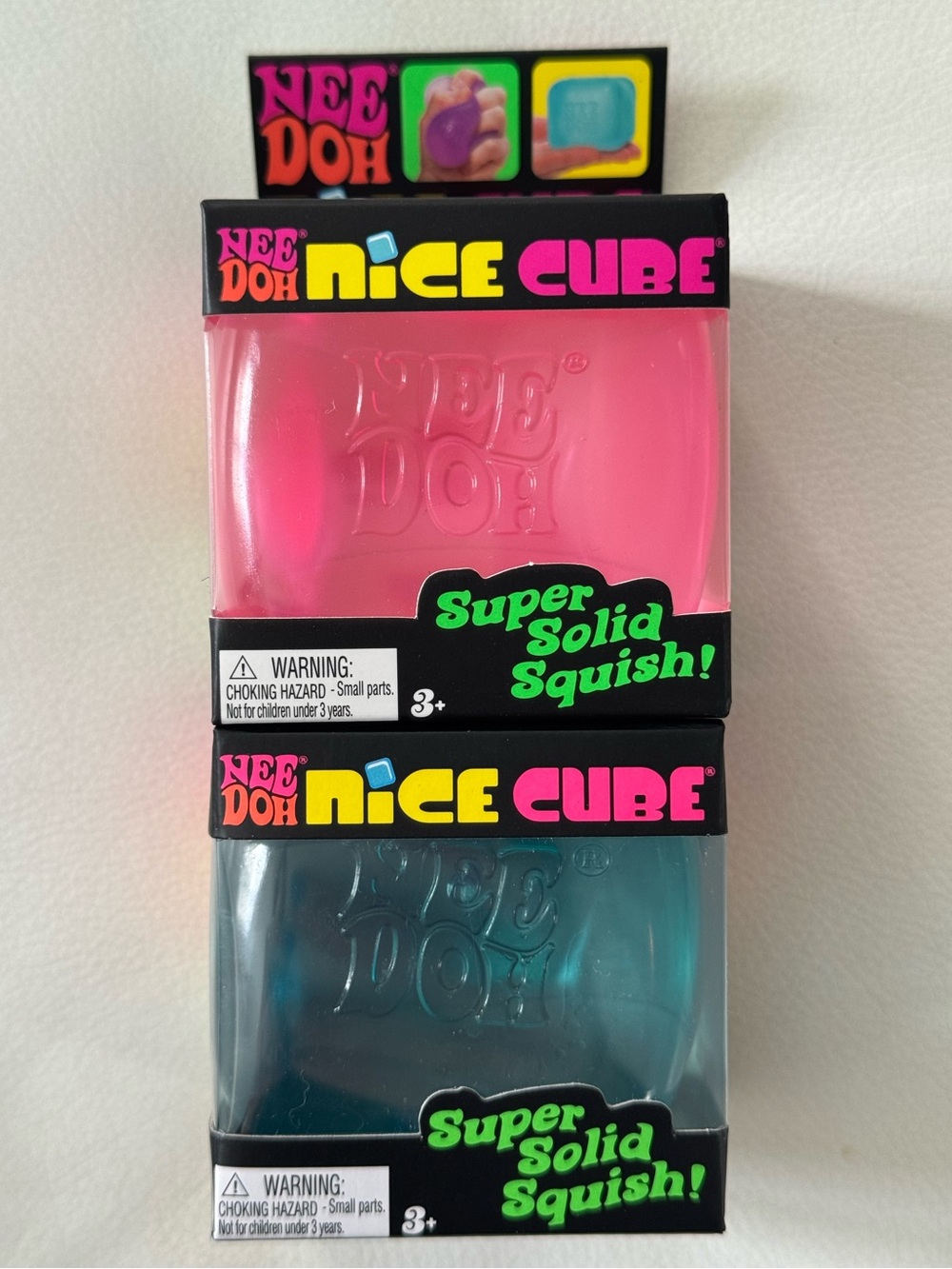 NeeDoh Nice Cube Blue Pink Squishy Toy TikTok Viral New SHIPS TODAY!